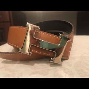 Authentic Hermès Black and Tan belt